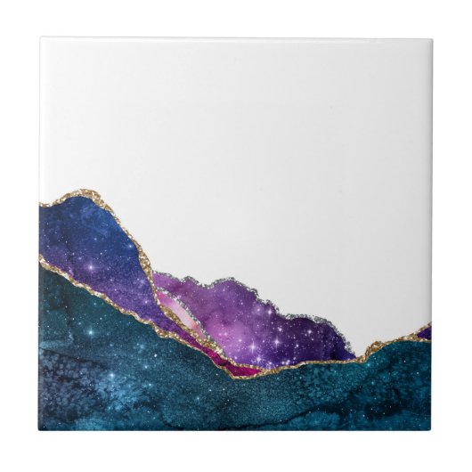 Galaxy Agate Series Design 6 Fliese (Vorderseite)