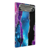 Galaxy Agate Series Design 7 Mini Klemmbrett (Schrägansicht)