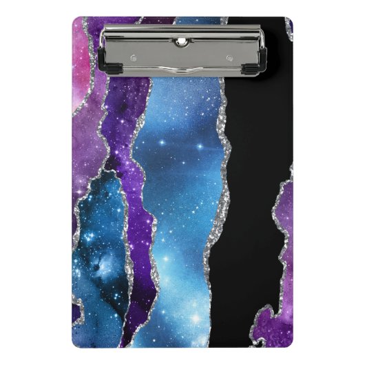 Galaxy Agate Series Design 7 Mini Klemmbrett (Vorderseite)