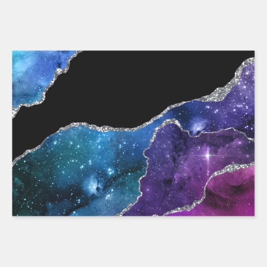 Galaxy Agate Series Design 9 Geschenkpapier Set (Vorderseite 3)