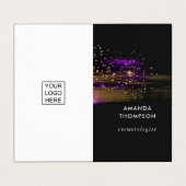 Galaxy Agate Stone Business Card Visitenkarten (Außenseite Aufgefaltet)