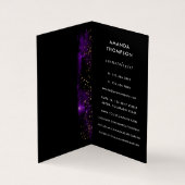 Galaxy Agate Stone Business Card Visitenkarten (Innenseite)