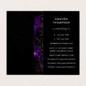 Galaxy Agate Stone Business Card Visitenkarten (Innenseite Aufgefaltet)