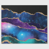 Galaxy Agate Stone Geschenkpapier (Flach)