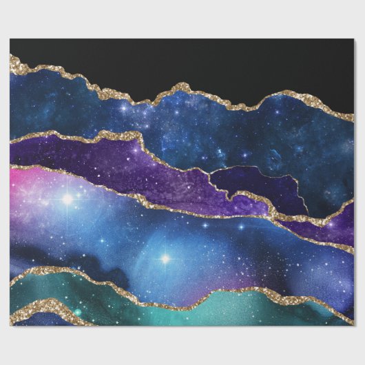 Galaxy Agate Stone Geschenkpapier (Flach)