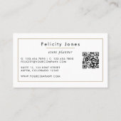 Galaxy Agate Stone QR Code Business Card Visitenkarte (Rückseite)