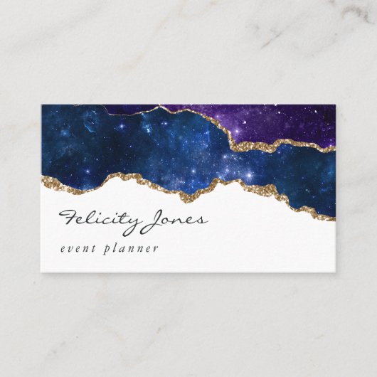 Galaxy Agate Stone Visitenkarte (Vorderseite)