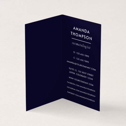 Galaxy Agate Stone Visitenkarten (Innenseite)