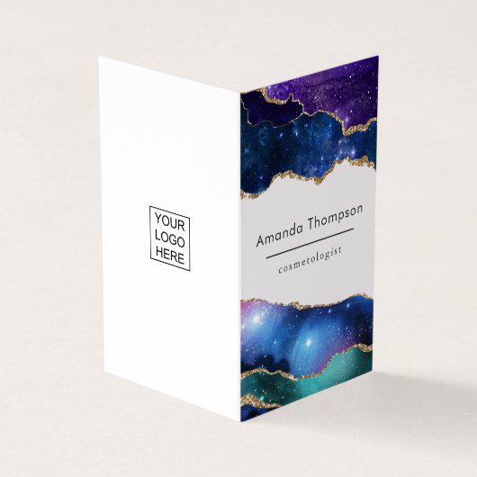 Galaxy Agate Stone Visitenkarten (Vorderseite)