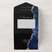 Galaxy Agate Stone Wedding All In One Einladung (Außenbereich)