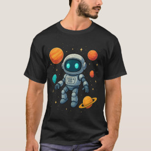 Galaxy AI Robot Explorer! Futuristische Raumfahrtt T-Shirt