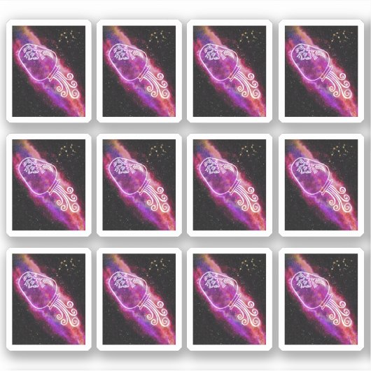 Galaxy Aquarius Constellation Aufkleber (Vorderseite)