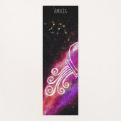 Galaxy Aquarius Constellation Zodiac Custom Sign Yogamatte (Vorderseite)