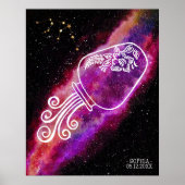 Galaxy Aquarius Personalisiert Zodiac Paradies Poster (Vorne)