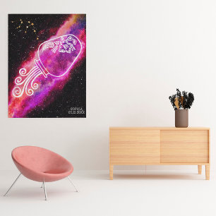 Galaxy Aquarius Personalisiert Zodiac Paradies Poster