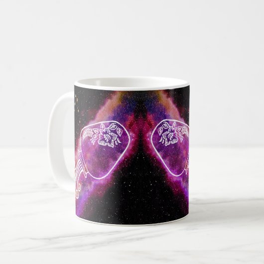 Galaxy Aquarius Personalisiert Zodiac-Zeichen Kaffeetasse (Vorderseite Links)