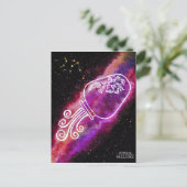 Galaxy Aquarius Personalisiert Zodiac-Zeichen Postkarte (Stehend Vorderseite)