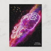 Galaxy Aquarius Personalisiert Zodiac-Zeichen Postkarte (Vorderseite)