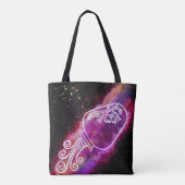 Galaxy Aquarius Personalisiert Zodiac-Zeichen Tasche (Rückseite)