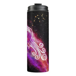 Galaxy Aquarius Personalisiert Zodiac-Zeichen Thermosbecher