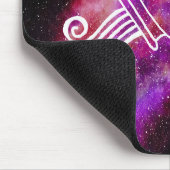 Galaxy Aquarius Personalisierter Name Zodiac Zeich Mousepad (Ecke)