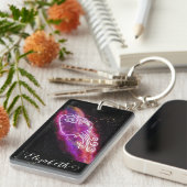 Galaxy Aquarius Zodiac Personalisiertes Zeichen Schlüsselanhänger (Vorderseite rechts)