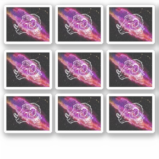 Galaxy Aries Constellation Aufkleber (Vorderseite)