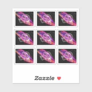 Galaxy Aries Constellation Aufkleber