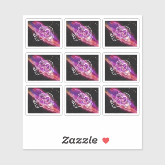 Galaxy Aries Constellation Aufkleber (Blatt)