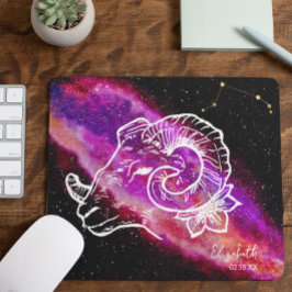 Galaxy Aries Sternbild Zodiac-Zeichen Mousepad