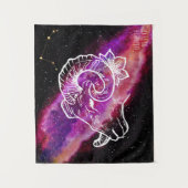 Galaxy Aries Sternbild Zodiac-Zeichen Wandteppich (Vorderseite)