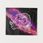 Galaxy Aries Sternbild Zodiac-Zeichen Wandteppich (Vorderseite (Horizontal))