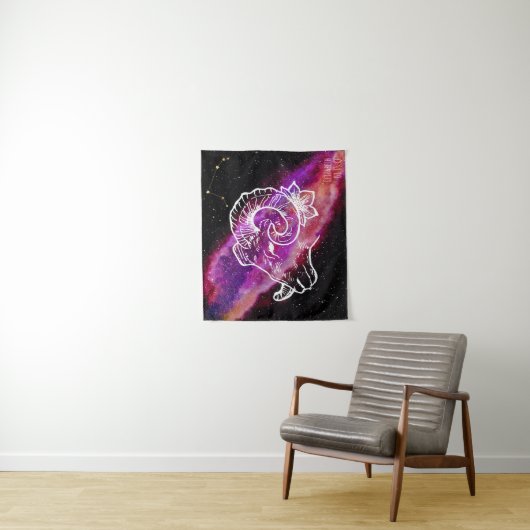 Galaxy Aries Sternbild Zodiac-Zeichen Wandteppich (Beispiel)