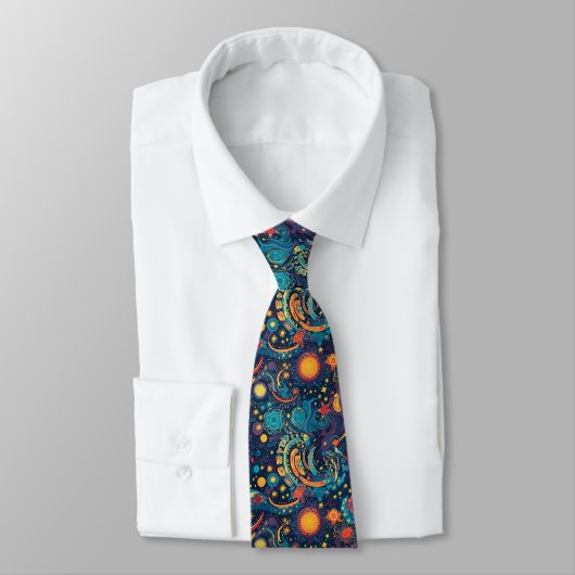 Galaxy Art Neck Tie Krawatte (Gebunden)