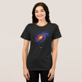 Galaxy Artwork - Cosmic Spiral Space Illustration Tri-Blend Shirt (Vorderseite voll)