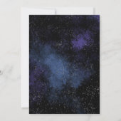 Galaxy Astronaut moon baby shower Einladung (Rückseite)