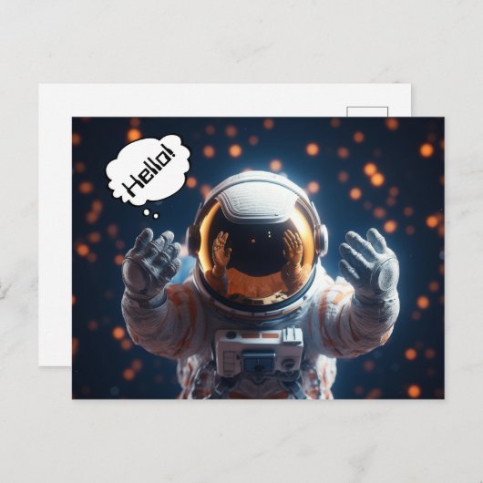 Galaxy Astronaut Postkarte (Vorne/Hinten)