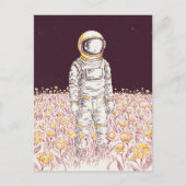 Galaxy Astronaut Space Explorer-Bereich für Blume Postkarte (Vorderseite)