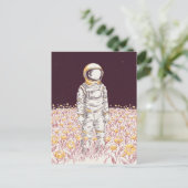 Galaxy Astronaut Space Explorer-Bereich für Blume Postkarte (Stehend Vorderseite)
