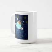 Galaxy Astronaut-Weltraumkaffee Mugs Niedliche Cup Kaffeetasse (Vorderseite Links)