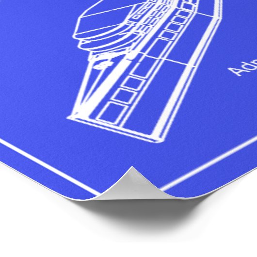 Galaxy Aurora Blueprints Poster (Ecke)