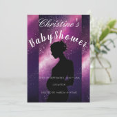Galaxy Baby Dusche Einladung (Stehend Vorderseite)