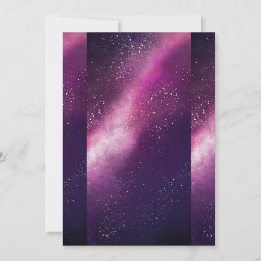 Galaxy Baby Dusche Einladung (Rückseite)