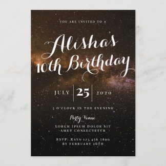 Galaxy Birthday Einladung