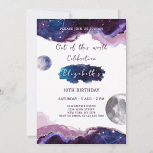 Galaxy Birthday Einladung