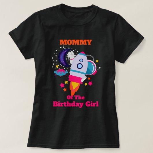 Galaxy Birthday Shirt Space Mommy (Design vorne)
