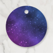 Galaxy Birthday Vielen Dank Tag Universe Lila Geschenkanhänger (Rückseite)