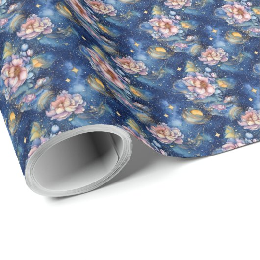 Galaxy Bloom Geschenkpapier (Rolleneckpunkt)
