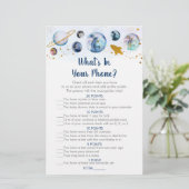 Galaxy Blue Gold Space Was ist in Ihrem Handyspiel (Stehend Vorderseite)