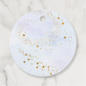 Galaxy Blue Gold Weltraum Geburtstag Geschenkanhänger (Rückseite)